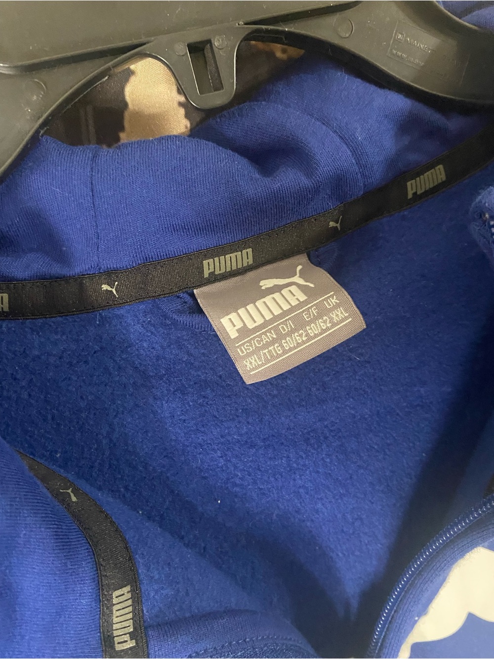 XXL Puma Blue Zip-Up Hoodie Sweatshirt - Picture 2 of 2